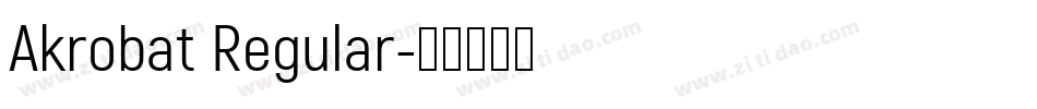 Akrobat Regular字体转换